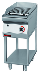 Grill lawowy 7 kW na podstawie szkieletowej, 400x700x900 mm | KROMET, 700.OGL-400.T