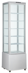 Witryna chłodnicza pionowa biała z oświetleniem 4xLED, 270 l, 556x526x1913 mm | TECHNICA, Cold Line Air