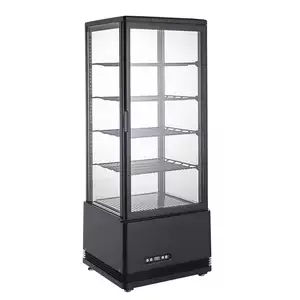 Witryna chłodnicza nastawna czarna z oświetleniem 4xLED, 98 l, 452x406x1116 mm | TECHNICA, Cold Line Air