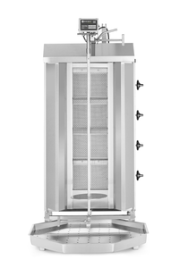 Kebab gazowy z osłoną termiczną, 13 kW, 470x550x1150 mm | HENDI, Profi Line
