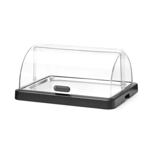 Pojedyncza witrynka chłodząca roll-top, prostokątna, 460x355x220 mm, czarna | HENDI, Duo Uniq