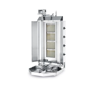 Kebab gazowy z osłoną termiczną, 13 kW, 470x550x1150 mm | HENDI, Profi Line