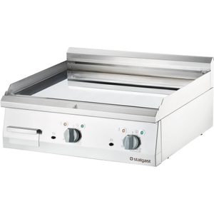 Płyta grillowa elektryczna, chromowana, gładka, 8,1 kW, 700x800x250 mm | STALGAST, Linia 700