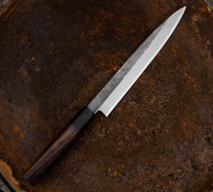 Nóż Yanagi 210 mm | HIDEO KITAOKA, Shirogami Black Oktagon