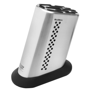 Blok na 10 noży, kropkowany, inox | GLOBAL, G-835BD