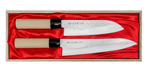 Zestaw nóż Santoku 170 mm i nóż szefa kuchni 210 mm | SATAKE, Magaroku