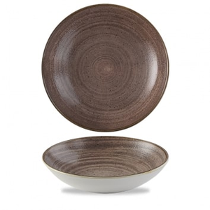 Miska okrągła coupe 1,1 l, 248 mm | CHURCHILL, Stonecast Raw Brown