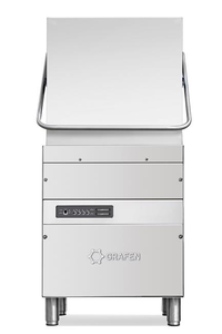 Zmywarka kapturowa, z elektromechanicznym sterowaniem, z dozownikiem płynu myjącego, kosz: 500x500 mm, 10,12 kW, 720x735x1445/1880 mm | GRAFEN, HT11M DDE