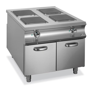 Kuchnia elektryczna 4-płytowa z kwadratowymi płytami na szafce, 13 kW, 900x1100x850 mm | MBM, Domina 1100