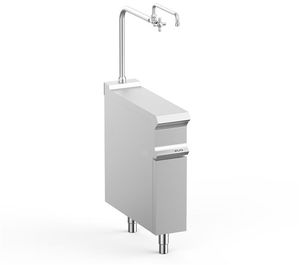 Blat neutralny z kolumną wodną na podstawie z 3 stron zamkniętej, 200x730x850 mm | MBM, DominaPro 700