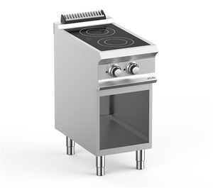 Kuchnia ceramiczna 2-polowa na podstawie otwartej, 4,3 kW, 400x730x850 mm | MBM, DominaPro 700