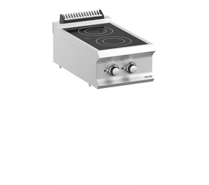 Kuchnia ceramiczna 2-polowa nastawna, 4,3 kW, 400x730x250 mm | MBM, DominaPro 700