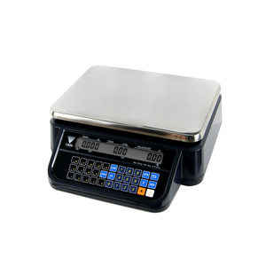 Waga kalkulacyjna dwudziałkowa do 30 kg, 336x350x130 mm, czarna, z legalizacją | DIGI, DS 781BR RS BK