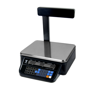 Waga kalkulacyjna dwudziałkowa do 15 kg, 336x350x382 mm, czarna, z legalizacją i wysięgnikiem | DIGI, DS 781PR RS BK
