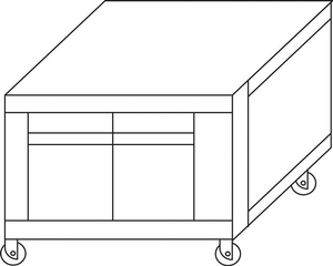 Podstawa z komorą rozrostu na kołach, wysokość 800 mm | MORETTI FORNI, MFS105SL80