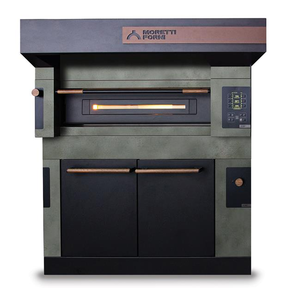 Piec do pizzy 1-komorowy z okapem i komorą rozrostu, elektryczny, 13,5 kW, 1660x1460x1585 mm, 8x pizza 300 mm | MORETTI FORNI, S120 Icon