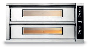 Piec do pizzy 2-komorowy, elektryczny, sterowanie elektroniczne, 16,4 kW, 1320x1000x660 mm, 12x pizza 300 mm | MORETTI FORNI, iDeck