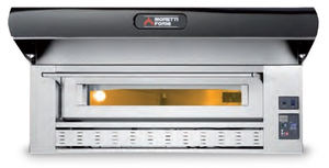 Piec do pizzy 1-komorowy z okapem i bazą, gazowy, 31 kW, 2000x1590x790/1530 mm, 12x pizza 300 mm | MORETTI FORNI, P150
