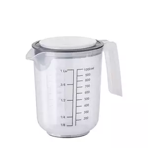 Miarka z polipropylenu z podziałką i pokrywką 1 l | APS, 30058