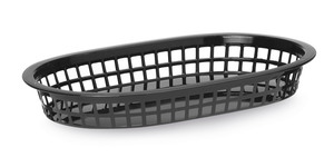 Koszyk do pieczywa owalny, 275x175x38 mm, czarny, 6 szt. | HENDI, 426890