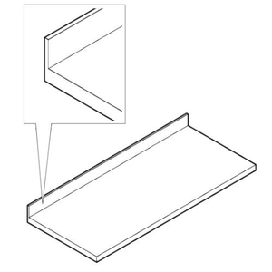 Blat z osłoną przeciwbryzgową do stołu chłodniczego, 2230x700x40 mm | PRIMAX, PLOA-2330