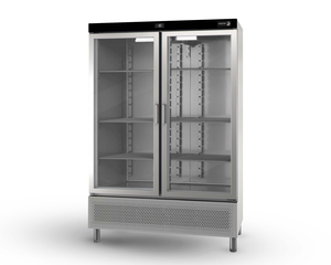 Szafa chłodnicza, 2-drzwiowa, ze stali nierdzewnej, drzwi przeszklone, 1109 l, 0,212 kW, 1388x726x2067 mm | FAGOR, Concept