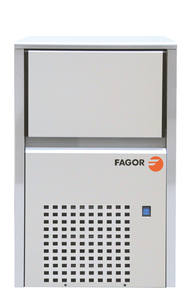 Kostkarka do lodu typu full cube 72 kg/24 h, pojemność zasobnika 40 kg, chłodzona powietrzem, 0,62 kW, 738x600x920 mm | FAGOR, FCB-72 A-S-DP