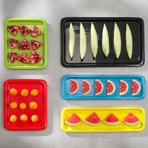 Taca prostokątna, porcelanowa, GN 1/1, czerwona  | FINE DINE, 783672