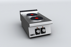 Kuchnia elektryczna z 2 polami grzewczymi, nastawna, 5,2 kW, 400x730x290 mm | FAGOR, Linia 700 Kore