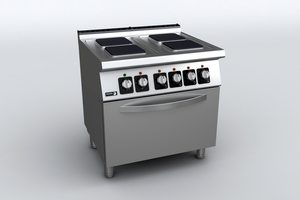 Kuchnia elektryczna z 4 polami grzewczymi, wolnostojąca z piekarnikiem elektrycznym, 16,4 kW, 800x730x850 mm | FAGOR, Linia 700 Kore