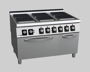 Kuchnia elektryczna z 6 polami grzewczymi, wolnostojąca z piekarnikiem elektrycznym, 30 kW, 1200x930x850 mm | FAGOR, Linia 900 Kore