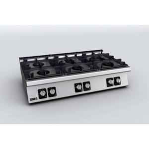 Kuchnia gazowa (G20 - gaz ziemny) 6-palnikowa, nastawna, 37 kW, 1200x730x290 mm | FAGOR, C-G760