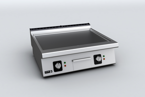 Płyta grillowa elektryczna, ze stali nierdzewnej, ryflowana chromowana, nastawna, 10 kW, 800x730x290 mm | FAGOR, Linia 700 Kore