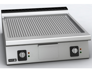 Płyta grillowa elektryczna, ze stali nierdzewnej, ryflowana chromowana, nastawna, 15 kW, 800x930x290 mm | FAGOR, Linia 900 Kore