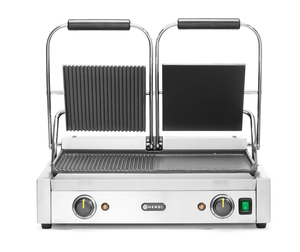 Grill kontaktowy podwójny ryflowany/gładki, 570x370x210 mm | HENDI, 263907