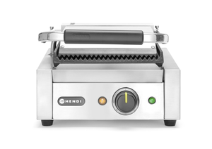 Grill kontaktowy pojedynczy ryflowany, 290x370x210 mm | HENDI, 263501