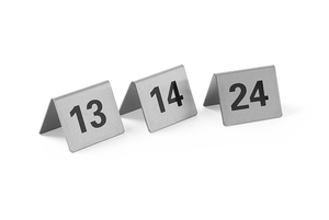 Komplet tabliczek informacyjnych z numerami od 13 do 24 | HENDI, 663851