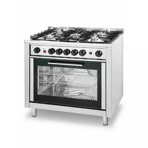 Kuchnia gazowa 5-palnikowa z konwekcyjnym piekarnikiem elektrycznym i grillem | HENDI, Kitchen Line