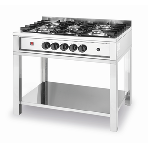 Kuchnia gazowa 5-palnikowa na podstawie otwartej | HENDI, Kitchen Line