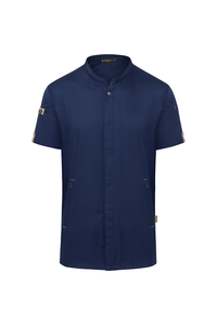 Bluza kucharska męska, rozmiar 48, stalowoniebieska | KARLOWSKY, Green-Generation