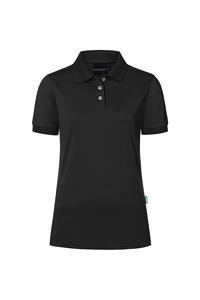 Koszulka damska typu polo, rozmiar XS, czarna | KARLOWSKY, Modern-Flair
