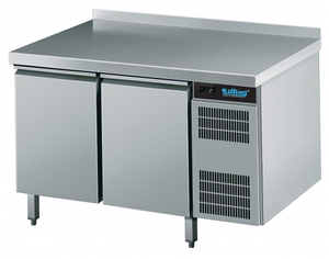 Stół chłodniczy, 2-drzwiowy, GN 2/3, z agregatem, blat, 0,35 kW, 1250x600x850 mm | RILLING, AKT EK622 3601
