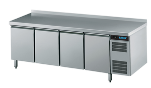 Stół chłodniczy, 4-drzwiowy, GN 1/1, z agregatem, blat, 0,44 kW, 2195x700x850 mm | RILLING, AKT EK741 1601
