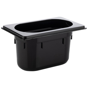 Pojemnik prostokątny z poliwęglanu GN 1/9 176x108x100 mm, czarny | APS, 82081