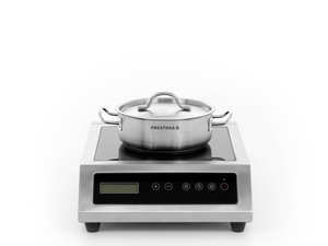 [Zestaw] Kuchenka indukcyjna nastawna 3,5 kW + Garnek niski 2,2 l o średnicy 200 mm z pokrywką