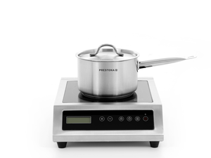 [Zestaw] Kuchenka indukcyjna nastawna 3,5 kW + Rondel 3,6 l o średnicy 200 mm ze stali nierdzewnej z pokrywką
