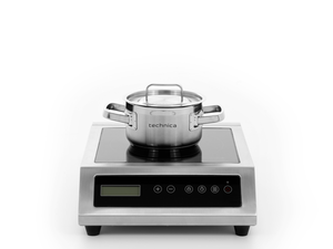 [Zestaw] Kuchenka indukcyjna nastawna 3,5 kW + Garnek średni 1,9 l o średnicy 160 mm z pokrywką | TECHNICA, Platinum Line