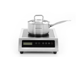 [Zestaw] Kuchenka indukcyjna nastawna 3,5 kW + Rondel 3,3 l o średnicy 200 mm ze stali nierdzewnej z pokrywką | TECHNICA, Gold Line