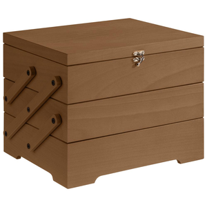 Skrzynka bufetowa drewniana 360x290x280 mm | APS, Sewing Basket