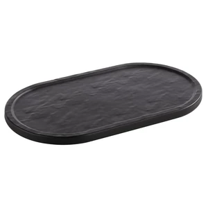 Taca owalna 280x155x10 mm, czarna | APS, Slate